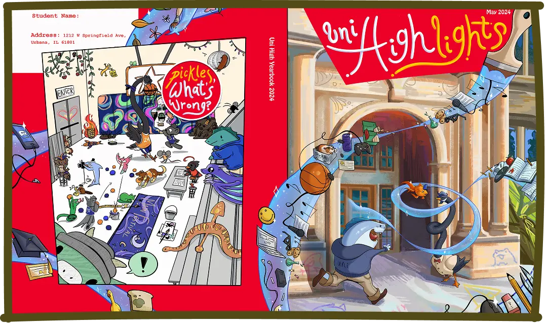 Image of highschool yearbook cover.